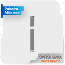 Pulseira Metálica com feixe magnético 45mm/49mm