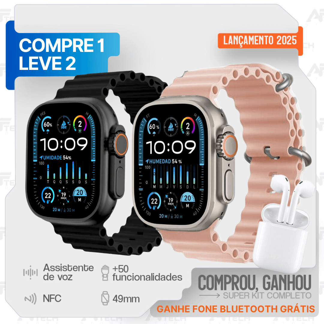 IWO 18 PRO Ultrawear | COMPRE 1 LEVE 2 + FONE SEM FIO