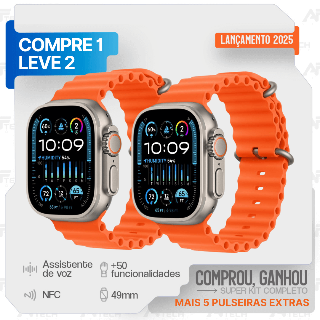 IWO 18 PRO Ultrawear | COMPRE 1 LEVE 2 + 5 PULSEIRAS EXTRAS