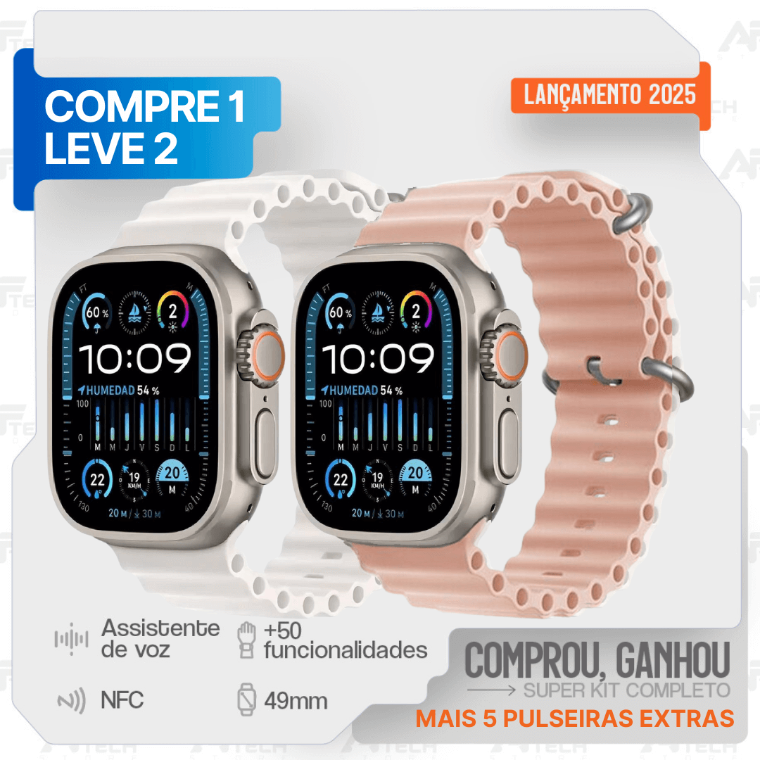 IWO 18 PRO Ultrawear | COMPRE 1 LEVE 2 + 5 PULSEIRAS EXTRAS